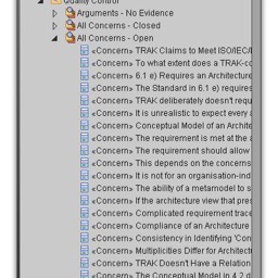 Model Views - 'All Concerns - Open' Lists open concerns within model